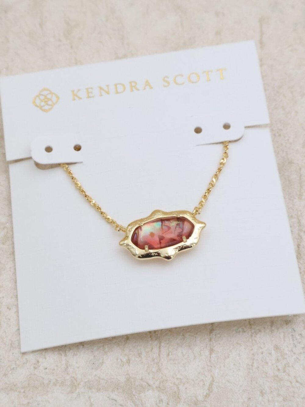 Kendra Scott Elisa Scallop Frame Gold Pendant Necklace